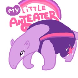Size: 400x400 | Tagged: safe, artist:ume89s, character:twilight sparkle, anteater, female, my little x, solo, species swap