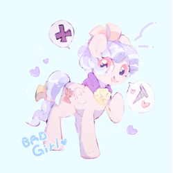 Size: 1031x1033 | Tagged: safe, artist:poneko-chan, character:cozy glow, species:pegasus, species:pony, bad girl, female, filly, screw, solo