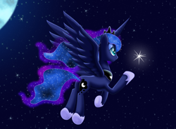 Size: 1730x1273 | Tagged: safe, artist:lifesharbinger, character:princess luna, species:alicorn, species:pony, equestria daily, female, luna day, mare, solo