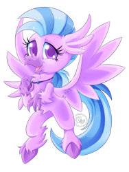 Size: 900x1200 | Tagged: safe, artist:blazemizu, character:silverstream, species:classical hippogriff, species:hippogriff, chibi, colored pupils, cute, diastreamies, female, open mouth, simple background, solo, transparent background