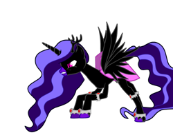 Size: 830x650 | Tagged: safe, artist:myhysteria, oc, oc only, species:alicorn, species:pony, alicorn oc, donut steel, ethereal mane, female, mare, pony creator, simple background, solo, transparent background, unshorn fetlocks, wristband