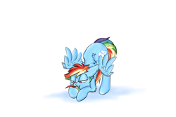 Size: 1613x1080 | Tagged: safe, artist:rurihal, character:rainbow dash, species:pegasus, species:pony, cute, female, mare, simple background, solo, white background