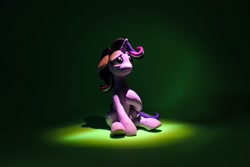 Size: 1024x683 | Tagged: safe, artist:dustysculptures, character:starlight glimmer, species:pony, species:unicorn, craft, dark, irl, photo, sad, scared, sculpture, sitting, solo, traditional art