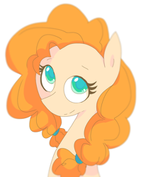 Size: 1280x1607 | Tagged: safe, artist:gintoki23, character:pear butter, species:pony, applejack's mom, bust, colored pupils, cute, female, mare, pearabetes, portrait, simple background, solo, white background