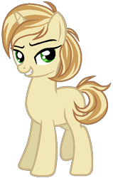 Size: 385x606 | Tagged: safe, artist:otakuchicky1, oc, parent:feather bangs, parent:sweet biscuit, species:pony, species:unicorn, female, mare, offspring, simple background, solo, transparent background