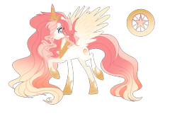 Size: 1120x736 | Tagged: safe, artist:xxcutecookieswirlsxx, oc, oc only, oc:helenrise, parent:princess celestia, parent:star swirl the bearded, parents:celeswirl, species:pegasus, species:pony, crown, cutie mark, female, hoof shoes, jewelry, long mane, mare, offspring, peytral, raised hoof, regalia, simple background, solo, spread wings, stock vector, transparent background, wings