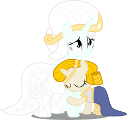 Size: 10109x9510 | Tagged: safe, artist:atomicmillennial, oc, oc only, oc:elysium, oc:europa, species:alicorn, species:pony, absurd resolution, alicorn oc, clothing, dress, duo, female, filly, mare, simple background, transparent background