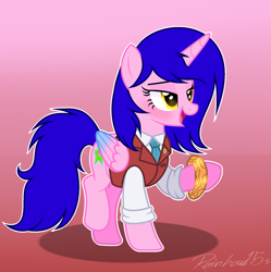 Size: 1692x1696 | Tagged: safe, artist:rainbow15s, oc, oc only, species:alicorn, species:pony, ace attorney, alicorn oc, apollo justice, clothing, cosplay, costume, crossover, female, mare