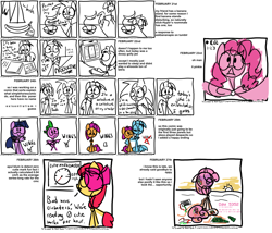 Size: 7000x6000 | Tagged: safe, artist:hyper dash, character:apple bloom, character:pinkie pie, character:rainbow dash, character:scootaloo, character:spike, character:sweetie belle, character:twilight sparkle, character:twilight sparkle (alicorn), oc, oc:hyper dash, species:alicorn, species:dragon, species:pegasus, species:pony, sweetie bot, absurd resolution, banana, circuit board, comic, food, robot, simplehorsecomic, tetris, video game, winged spike