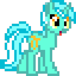 Size: 960x960 | Tagged: safe, artist:joeydr, character:lyra heartstrings, species:pony, species:unicorn, female, mare, open mouth, pixel art, simple background, solo, transparent background