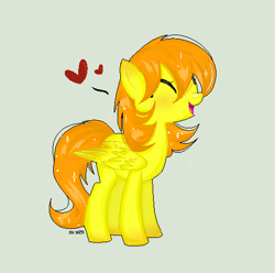 Size: 492x488 | Tagged: safe, artist:dl-ai2k, oc, oc:sunny, species:pegasus, species:pony, female, happy, mare, simple background, solo