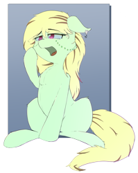 Size: 1746x2191 | Tagged: safe, artist:ruby dusk, oc, oc only, species:earth pony, species:pony, commission, gradient background, yawn