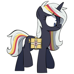 Size: 1500x1500 | Tagged: safe, artist:php104, oc, oc only, oc:velvet remedy, species:pony, species:unicorn, fallout equestria, cutie mark, fanfic, fanfic art, female, fluttershy medical saddlebag, hooves, horn, looking down, mare, medical saddlebag, saddle bag, simple background, solo, transparent background, updated