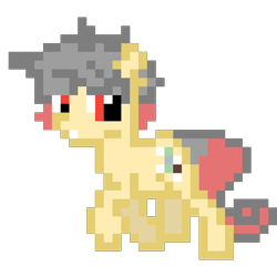 Size: 960x960 | Tagged: safe, artist:joeydr, oc, oc:osha, species:earth pony, species:pony, cute, cutie mark, female, galloping, grin, looking back, mare, pixel art, running, simple background, smiling, solo, transparent background