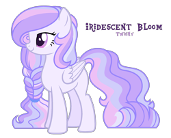 Size: 1989x1609 | Tagged: safe, artist:nightmarye, oc, oc only, oc:iridescent bloon, parent:fluttershy, parent:twilight sparkle, parents:twishy, species:pegasus, species:pony, female, magical lesbian spawn, mare, offspring, simple background, solo, transparent background