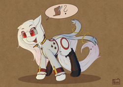 Size: 1684x1190 | Tagged: safe, artist:ruby dusk, oc, oc only, species:earth pony, species:pony, female, incubator (species), kyubey, mare, puella magi madoka magica, simple background, solo