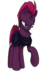 Size: 1000x1600 | Tagged: safe, artist:llhopell, character:fizzlepop berrytwist, character:tempest shadow, species:pony, species:unicorn, armor, broken horn, cheek fluff, chest fluff, cute, female, horn, leg fluff, no catchlights, simple background, solo, tempestbetes, transparent background