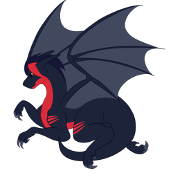Size: 1750x1768 | Tagged: safe, artist:sevenserenity, oc, oc only, oc:lazur darkhorn, species:dragon, black, non-pony oc, red, red and black oc, simple background, solo, transparent background