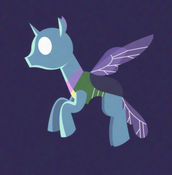 Size: 2026x2063 | Tagged: safe, artist:gd_inuk, species:changeling, species:reformed changeling, background changeling, dark background, empty eyes, flying, lighting, lineless, no mouth