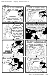 Size: 792x1224 | Tagged: safe, artist:donzatch, character:king sombra, character:queen chrysalis, comic:tale of twilight, comic, grimdark series, monochrome