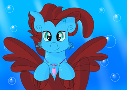 Size: 7016x4961 | Tagged: safe, artist:syncedsart, oc, oc only, oc:jasper, species:seapony (g4), g4, absurd resolution, bust, clip studio paint, cute, digital art, drawing, full face view, gift art, male, ocbetes, simple background, solo
