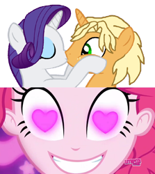Size: 852x954 | Tagged: safe, artist:mlpfan3991, character:pinkie pie, character:ragamuffin, character:rarity, species:pony, ship:rarimuffin, episode:coinky-dink world, eqg summertime shorts, equestria girls:spring breakdown, g4, my little pony: equestria girls, my little pony:equestria girls, spoiler:eqg series (season 2), equestria girls ponified, female, male, meme, pinkie's eyes, ponified, ragamuffin (equestria girls), shipping, shipping domino, straight