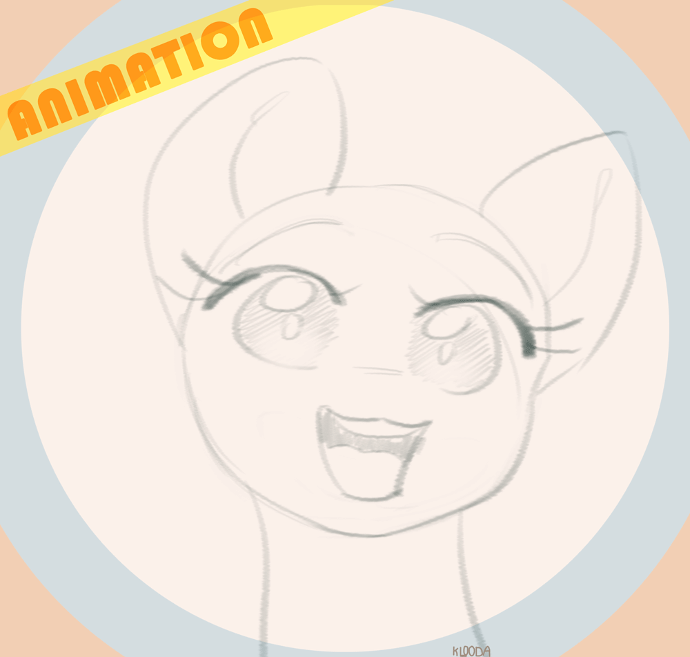 Size: 1000x952 | Tagged: safe, artist:klooda, species:pony, advertisement, animated, commission, ears, emotions, frame by frame, happy, hooves, one eye closed, sad, simple background, smiley face, smiling, solo, tongue out, wink, your character here