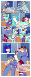 Size: 1212x3000 | Tagged: safe, artist:xjenn9fusion, commissioner:bigonionbean, writer:bigonionbean, oc, oc:aerial agriculture, oc:earthing elements, oc:princess mythic majestic, oc:princess sincere scholar, oc:tommy the human, species:alicorn, species:human, species:pony, comic:fusing the fusions, comic:time of the fusions, alicorn oc, aunt and nephew, clothing, comic, cute, family, female, fusion, fusion:aerial agriculture, fusion:earthing elements, fusion:princess mythic majestic, fusion:princess sincere scholar, glasses, grandfather and grandchild, grandparent and grandchild moment, grandparents, grandson, hat, hugging a pony, human oc, magic, male, mare, mother and daughter, riding, semi-grimdark series, stallion, stripes, suggestive series