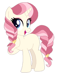 Size: 327x411 | Tagged: safe, artist:nightmarye, base used, oc, oc:candlelight glammer, parent:fluttershy, parent:princess celestia, parents:flutterlestia, species:pony, species:unicorn, female, magical lesbian spawn, mare, offspring, simple background, solo, transparent background