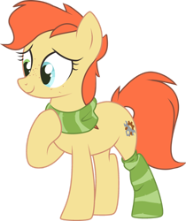 Size: 1024x1221 | Tagged: safe, artist:rexyseven, oc, oc only, oc:rusty gears, species:earth pony, species:pony, clothing, female, heterochromia, mare, simple background, socks, solo, striped socks, transparent background