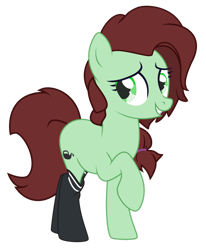 Size: 1024x1243 | Tagged: safe, artist:rexyseven, oc, oc only, oc:oil drop, species:earth pony, species:pony, clothing, female, mare, simple background, socks, solo, transparent background