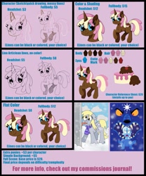 Size: 1707x2048 | Tagged: safe, artist:eillahwolf, character:derpy hooves, character:trixie, oc, commission info, tongue stuck to pole, ursa minor