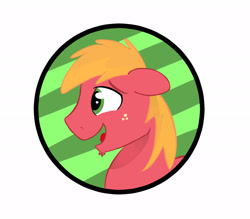 Size: 3121x2731 | Tagged: safe, artist:siggyderp, character:big mcintosh, species:earth pony, species:pony, bust, button, button design, facial hair, goatee, male, profile, signature, solo, stallion