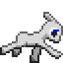 Size: 128x128 | Tagged: safe, artist:kelvin shadewing, species:pony, animated, base, female, floppy ears, gif, looking down, mare, pixel art, running, simple background, sprite, template, transparent background