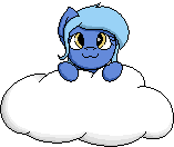 Size: 157x132 | Tagged: safe, artist:yannerino, oc, oc only, oc:wind shear, species:pegasus, species:pony, animated, cloud, cute, floating, happy, pixel art, simple background, sitting on a cloud, transparent background