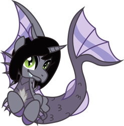 Size: 1444x1459 | Tagged: safe, artist:appledew, artist:lightningbolt, derpibooru original, species:pony, species:siren, .svg available, curved horn, fangs, fins, fish tail, happy, horn, kellin quinn, looking at you, male, ponified, scales, simple background, sleeping with sirens, slit eyes, solo, svg, transparent background, vector, vector trace
