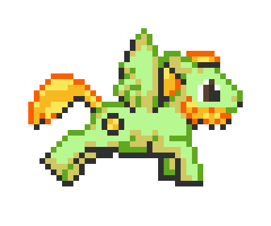 Size: 384x320 | Tagged: safe, artist:kelvin shadewing, oc, oc only, oc:brass polish, species:pegasus, species:pony, animated, pixel art, simple background, solo, sprite, transparent background
