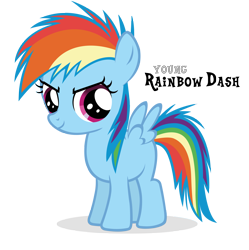 Size: 4225x4245 | Tagged: safe, artist:blackm3sh, character:rainbow dash, absurd resolution, filly, filly rainbow dash, simple background, transparent background, vector, younger