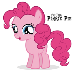 Size: 4225x4245 | Tagged: safe, artist:blackm3sh, character:pinkie pie, absurd resolution, filly, simple background, transparent background, vector, younger