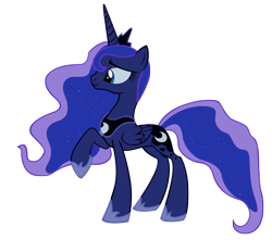 Size: 3401x3000 | Tagged: safe, artist:blackm3sh, character:princess luna, female, raised hoof, simple background, solo, transparent background, vector