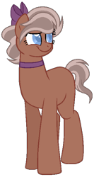 Size: 358x675 | Tagged: safe, artist:otakuchicky1, base used, oc, parent:burnt oak, parent:swoon song, species:earth pony, species:pony, bow, female, hair bow, mare, offspring, simple background, solo, transparent background
