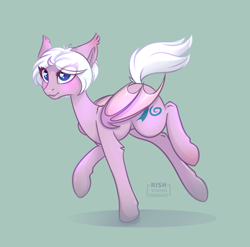 Size: 1092x1080 | Tagged: safe, artist:striped-chocolate, rcf community, oc, oc only, oc:papilone, species:bat pony, species:pony, bat pony oc, female, heart eyes, mare, solo, wingding eyes