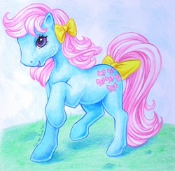 Size: 500x490 | Tagged: safe, artist:shinepawpony, character:bowtie (g1), g1, female, solo