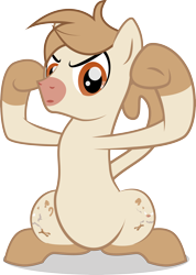 Size: 3246x4558 | Tagged: safe, artist:benybing, species:pony, crossover, flexing, mankey, pokémon, ponified, simple background, solo, transparent background