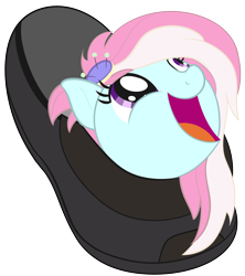 Size: 1626x1831 | Tagged: safe, artist:nitei, character:kerfuffle, species:pony, behaving like a cat, clothing, cute, female, fufflebetes, ponified animal photo, pun, shoes, simple background, solo, transparent background, visual gag