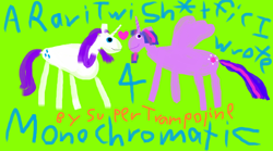 Size: 1278x712 | Tagged: safe, artist:super trampoline, character:rarity, character:twilight sparkle, character:twilight sparkle (alicorn), species:alicorn, species:pony, ship:rarilight, 1000 hours in ms paint, cover art, duo, female, lesbian, shipping, text