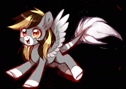 Size: 1617x1146 | Tagged: safe, artist:wkirin, oc, oc only, species:pegasus, species:pony, black background, female, mare, simple background, socks (coat marking), solo