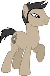 Size: 3000x4576 | Tagged: safe, artist:missbeigepony, species:pony, maze runner, minho, ponified, raised hoof, simple background, solo, transparent background