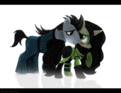 Size: 900x693 | Tagged: safe, artist:lova-gardelius, species:pony, crossover, drakken, female, kim possible, male, ponified, shego, shipping, straight