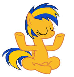 Size: 874x914 | Tagged: safe, artist:mlpfan3991, oc, oc:flare spark, species:pegasus, species:pony, eyes closed, lotus position, simple background, transparent background, yoga